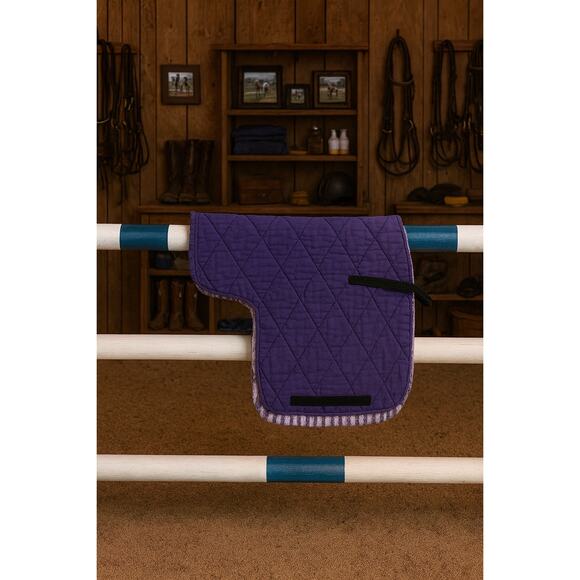 Solid Purple English Saddle Pad - Picture 1 of 4